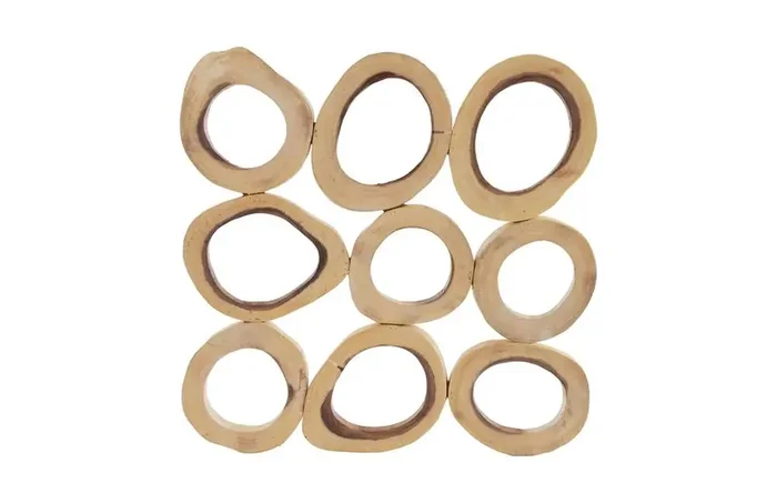 Phillips Collection – Chuleta Rings Wall Art, Chamcha Wood, Square, SM – TH72025