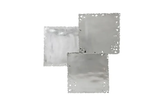 Phillips Collection – Galvanized Square Wall Tile, Silver Leaf, Set 3 – PH75349