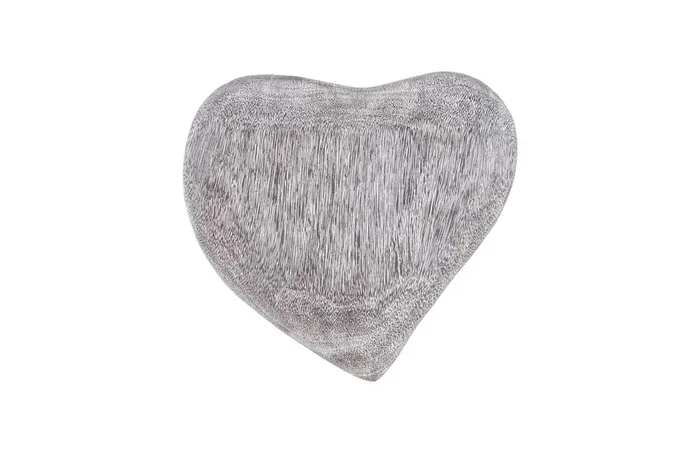 Phillips Collection – Heart Wall Tile, Chamcha Wood, Gray Stone Finish – TH99500