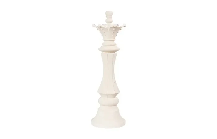 Phillips Collection – Queen Chess Sculpture, Cast Stone White – PH115685