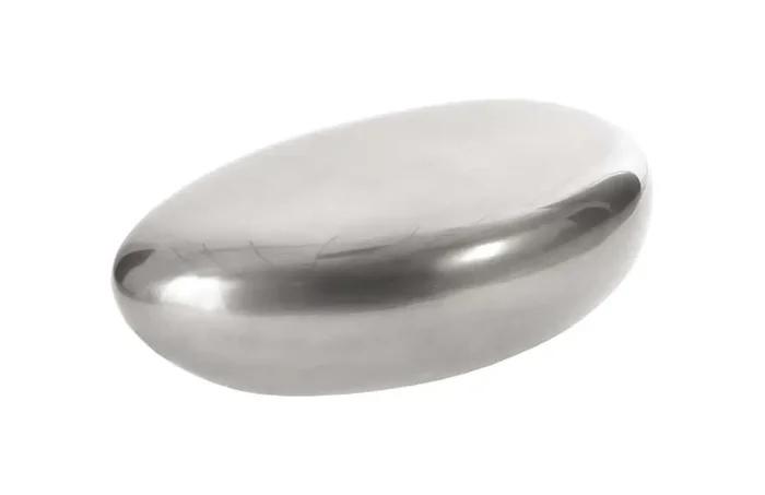 Phillips Collection – River Stone Coffee Table, Liquid Silver, Small – PH67798