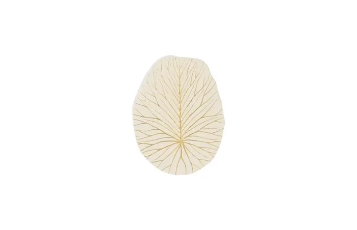 Phillips Collection – Rivulet Wall Tile, Chamcha Wood, Gold Leaf on White – TH97716