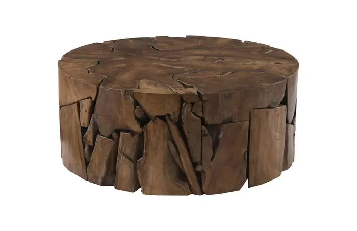 Phillips Collection – Teak Chunk Coffee Table, Round – ID65143