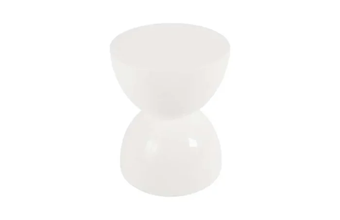 Phillips Collection – Totem Stool, White Gel Coat, LG – PH67718