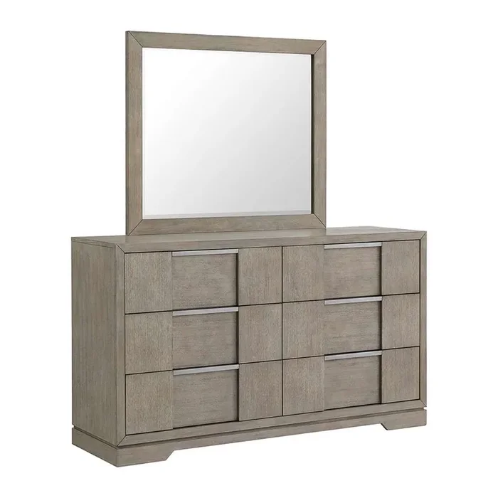 Picket House Furnishings – Argo Dresser and Mirror Set in Grey – B-9770-3-DRMR