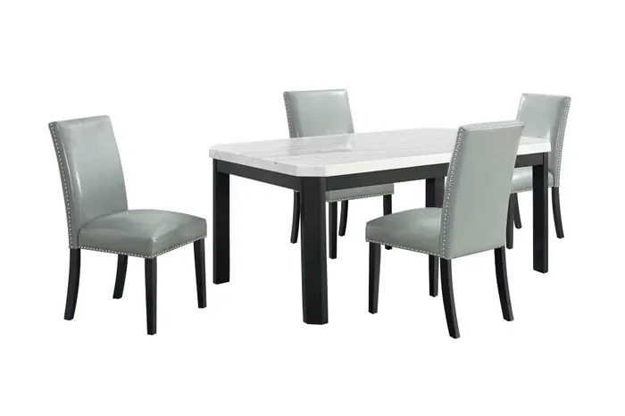 Picket House Furnishings – Celine 5PC Rectangular Dining Set-Table & Four Grey Side Chairs – CFC700RGY5PC