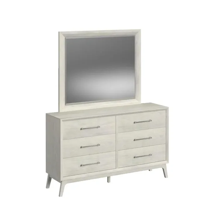 Picket House Furnishings – Clare Dresser and Mirror Set in Almond – B-13000-6-DRMR