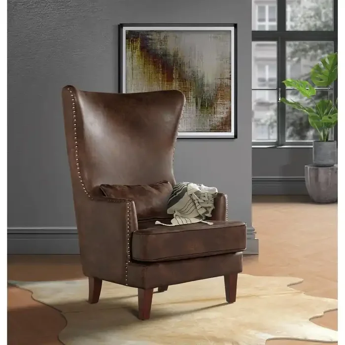 Picket House Furnishings – Elia Chair with Chrome Nails In Sierra Toffee – UKR3002100