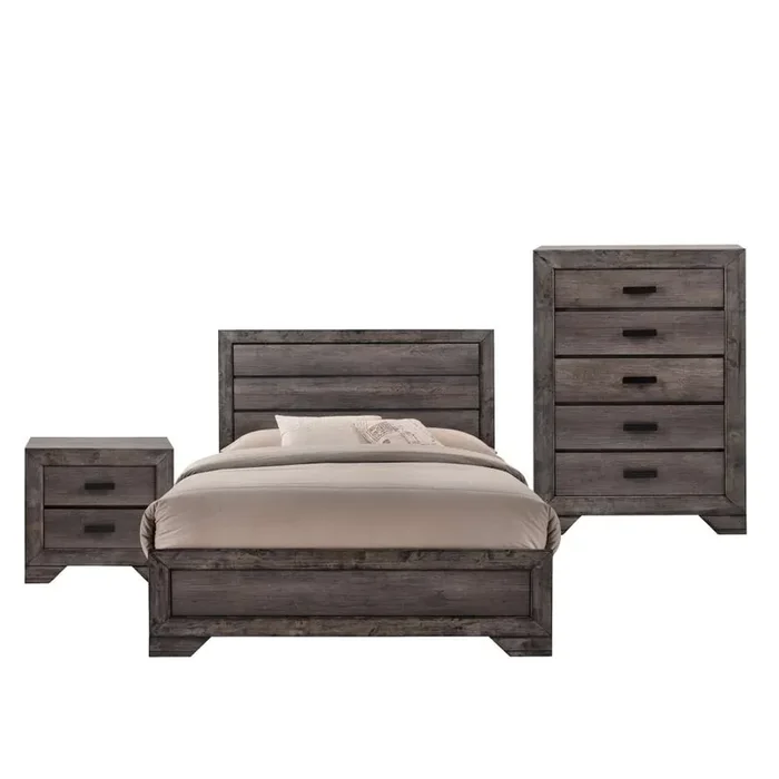 Picket House Furnishings – Grayson King Panel 3PC Bedroom Set – NH100KB3PC
