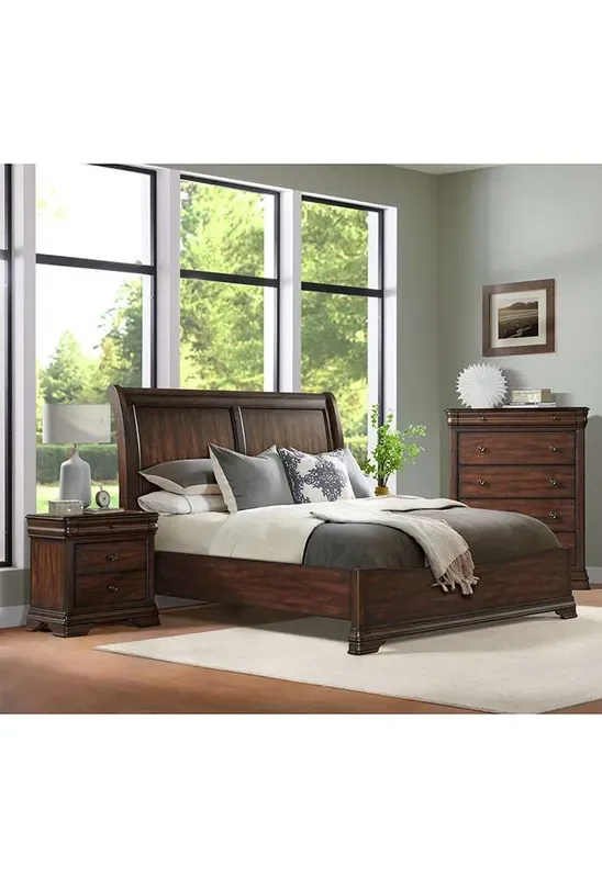 Picket House Furnishings – Stark Queen 3PC Bedroom Set in Cherry – B-5210-5-QB-3PC