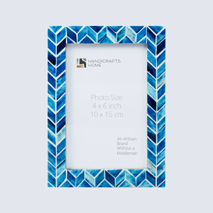 Picture Frames Artic Ice Pattern Bone & Resin Inlay Collection in 3 Sizes – Wholesale picture frames