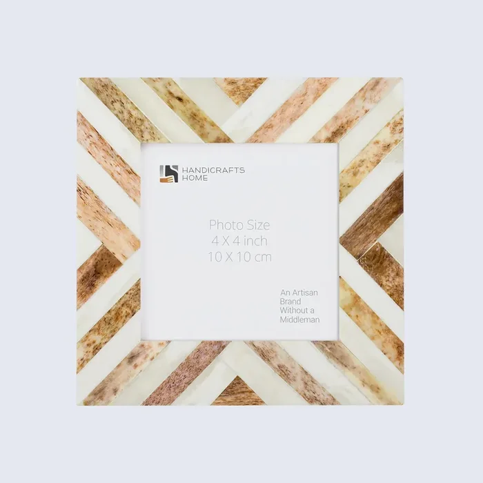 Picture Frames Chevron Pattern Bone Inlay Collection in 29 Sizes, Brown – Wholesale picture frames