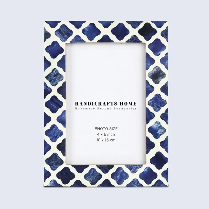 Picture Frames Indigo Pattern Bone & Resin Inlay Collection, 4×6 – Wholesale picture frames