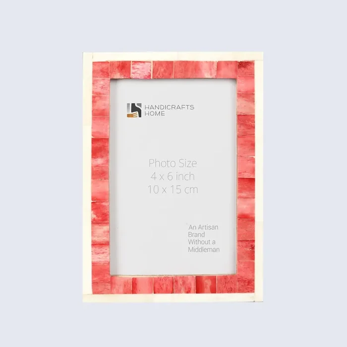 Picture Frames Mosaic Pattern Bone Inlay Collection in 3 Sizes, Red – Wholesale picture frames