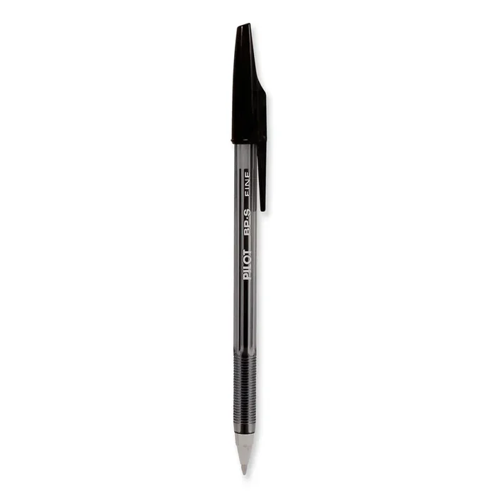 Pilot® Better Ballpoint Pen, Stick, Fine 0.7 Mm, Black Ink, Smoke Barrel, Dozen