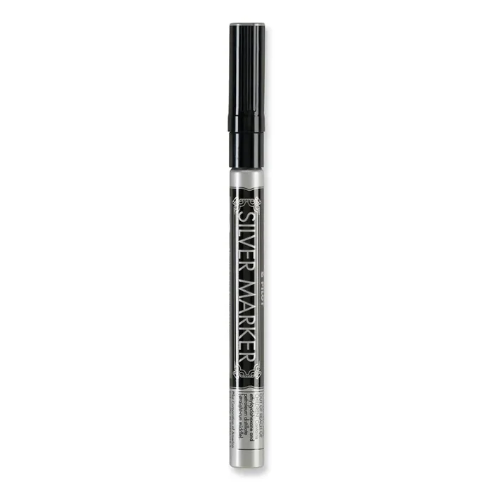 Pilot® Creative Art And Crafts Marker, Extra-Fine Brush Tip, Silver