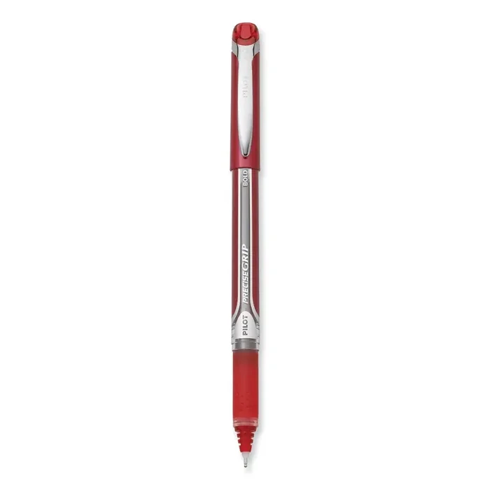 Pilot® Precise Grip Rollerball Pen, Stick, Bold 1 mm, Red Ink, Red Barrel