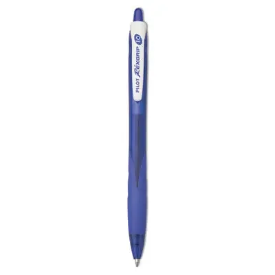 Pilot® RexGrip BeGreen Ballpoint Pen, Retractable, Medium 1 mm, Blue Ink, Translucent Blue Barrel, Dozen