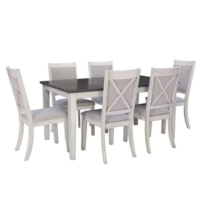 Powell Company – Marcum 7Pc Dining Set White/Grey – D1009LD23PC7