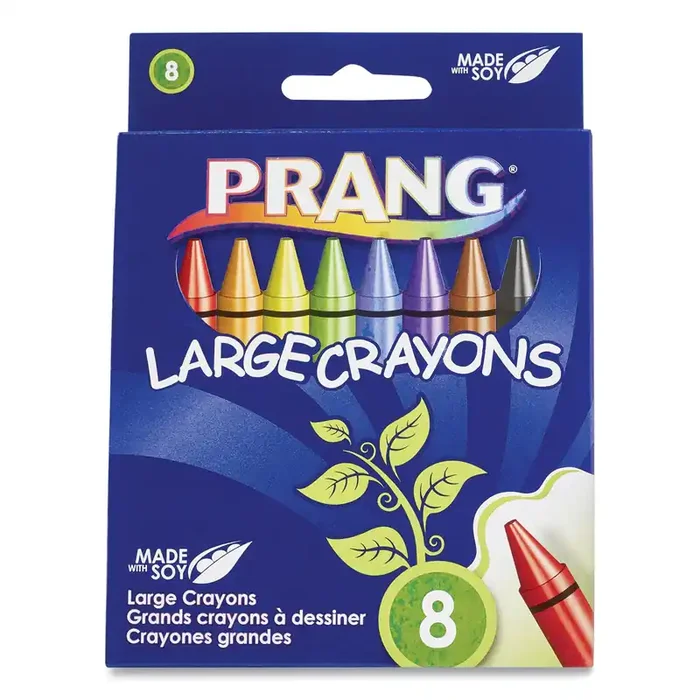 Prang® Large Crayons Made With Soy, 8 Colors/pack