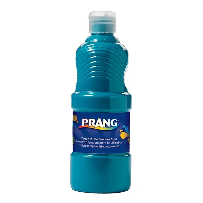 Prang® Ready-To-Use Tempera Paint, Turquoise Blue, 16 Oz Dispenser-Cap Bottle