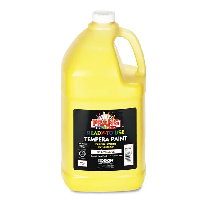 Prang® Ready-To-Use Tempera Paint, Yellow, 1 Gal Bottle