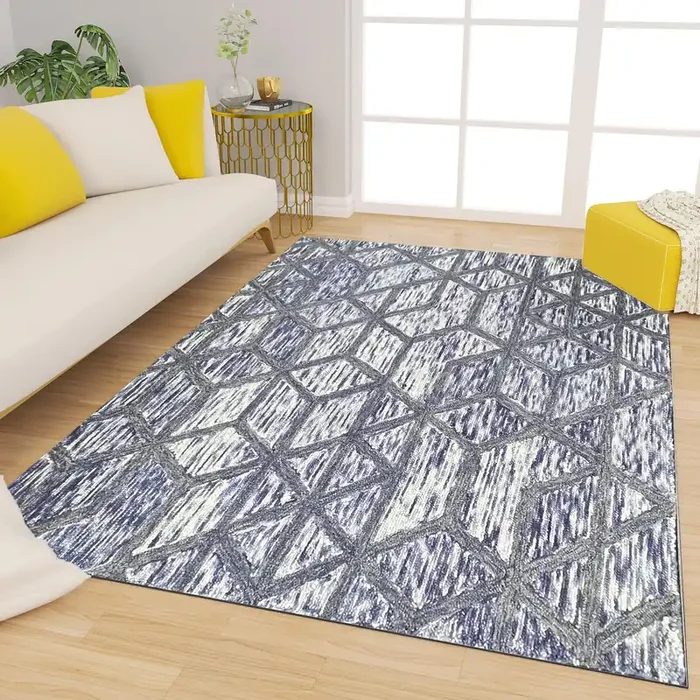 Premium Hand-Tufted Rug Made of 100% Wool – Artic Crystal – 3×5 Feet