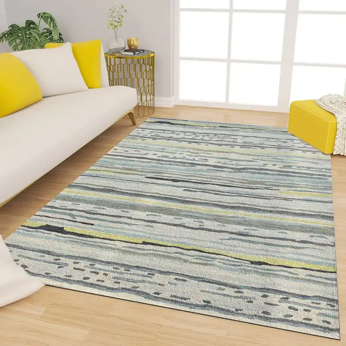 Premium Hand-Tufted Rug Made of 100% Wool – Winter Coast – 3×5 Feet