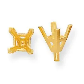 Princess V-End with Peg Head 4.0mm Setting 14k Gold YG178-5