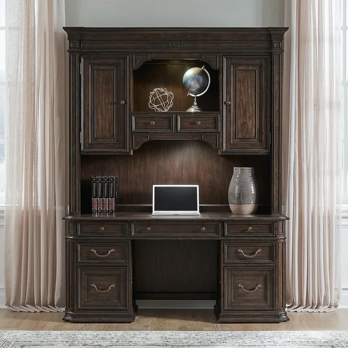 Provence Park – Credenza & Hutch – Brown