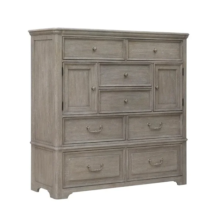 Pulaski – Abbotts Glen 8 Drawer Master Chest with Cabinets in Windmill Grey – P385-BR-K11_CLOSEOUT