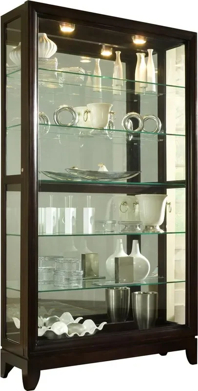 Pulaski – Two Way Sldg Door Curio Chocolate Cherry – 20661