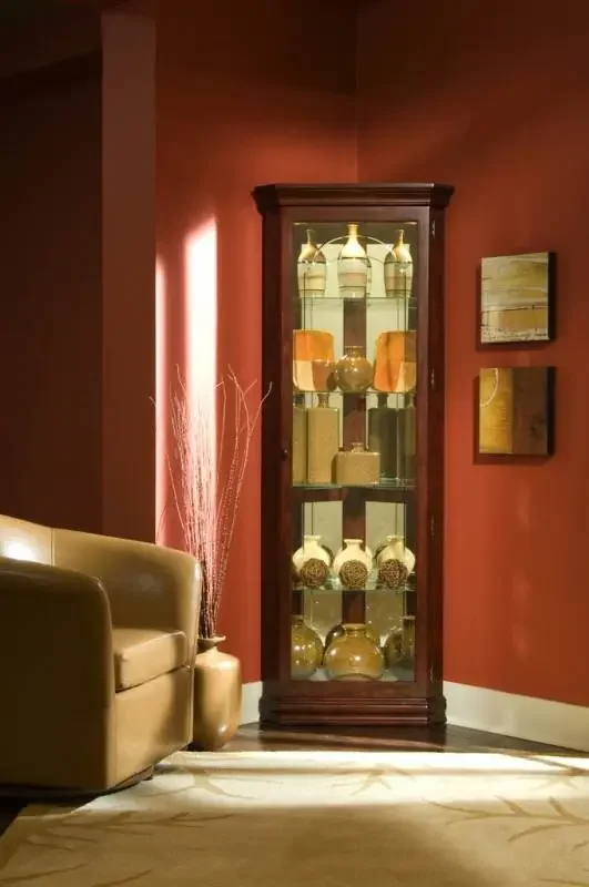 Pulaski – Victorian Cherry Corner Curio – 20205