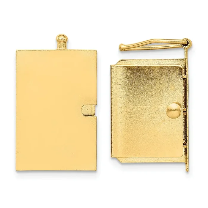 Push Button Box Clasp 14k Yellow Gold YG1837