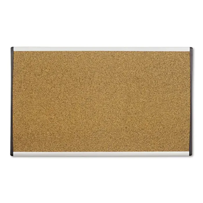 Quartet® ARC Frame Cubicle Board, Cork Bulletin, 30″ x 18″, Tan Surface, Satin Aluminum Frame