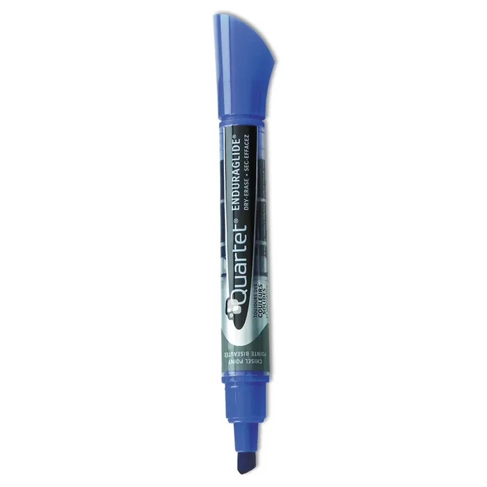 Quartet® Enduraglide Dry Erase Marker, Broad Chisel Tip, Blue, Dozen