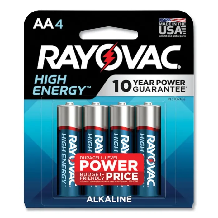 Rayovac® High Energy Premium Alkaline Aa Batteries, 4/pack