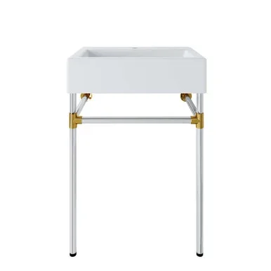 Redeem 24″ Silver Stainless Steel Wall-Mount Bathroom Vanity / EEI-5538