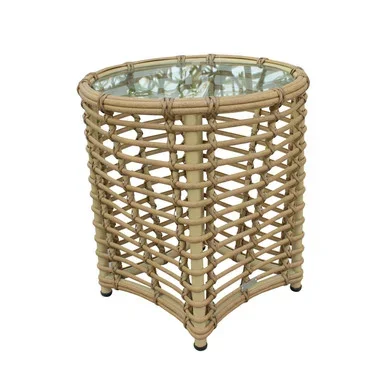 Renava Sandra – Outdoor Beige Wicker End Table / VGAT-RASF-227-END