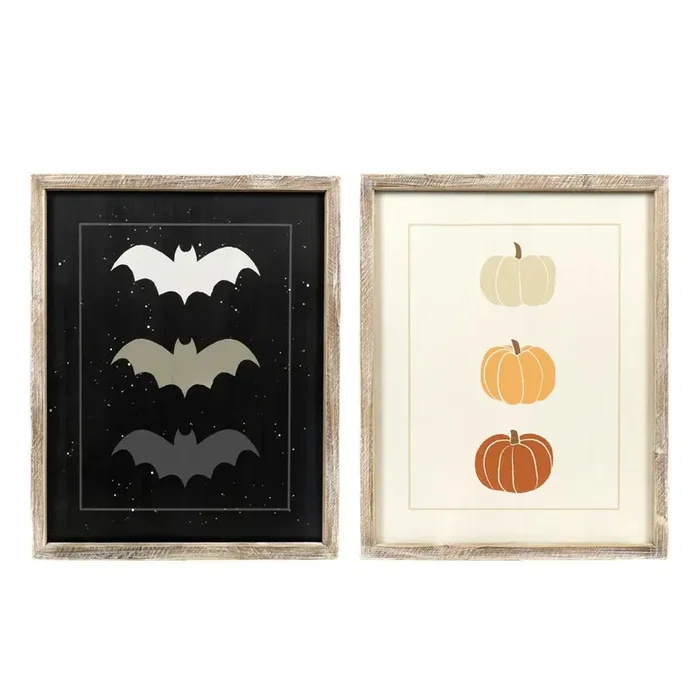 Reversible Bat/Pumpkin Wall Decor