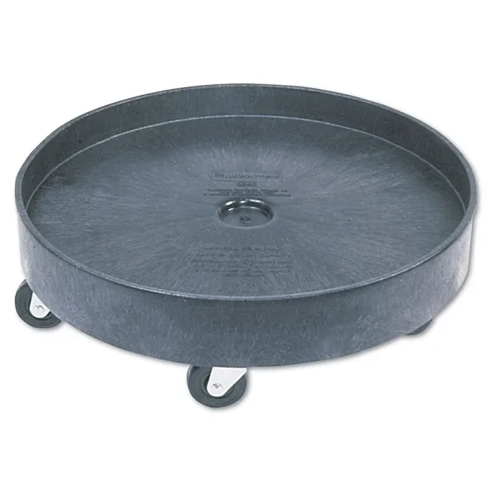 Rubbermaid® Commercial Brute Container Universal Drum Dolly, 500 Lb Capacity, 24.38 X 7.13, Black