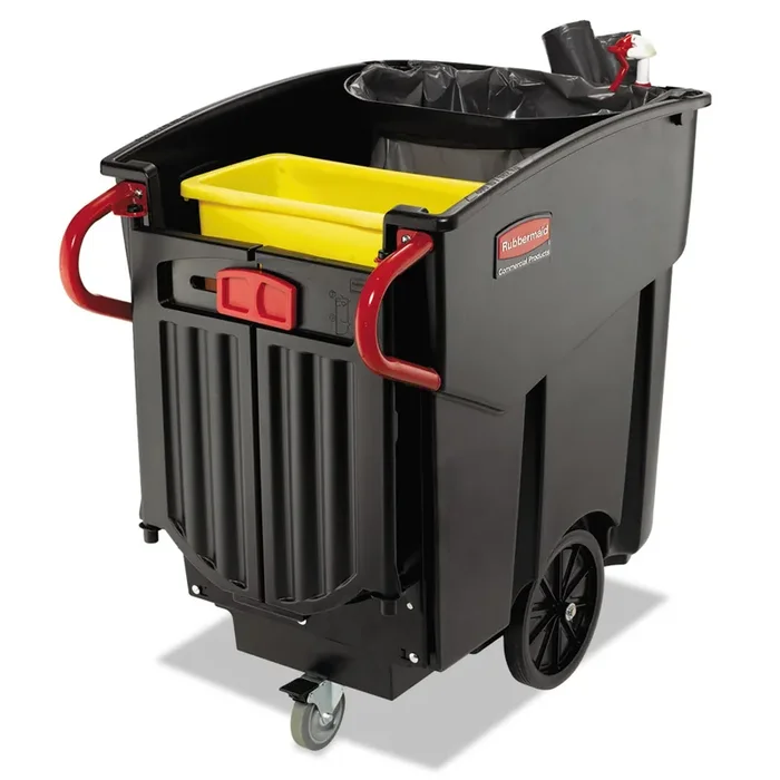 Rubbermaid® Commercial Mega BRUTE Mobile Container, 120 gal, Plastic, Black