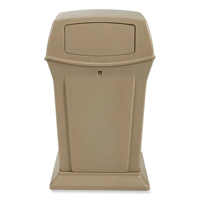 Rubbermaid® Commercial Ranger Fire-Safe Container, 35 gal, Structural Foam, Beige