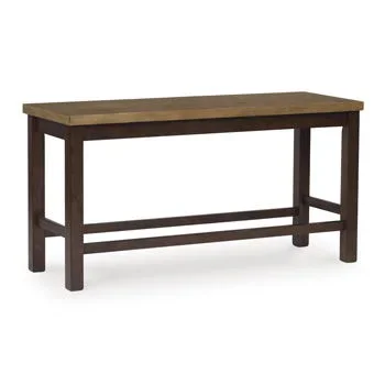 Rylandeen – Double Counter Height Bench – Light Brown / Dark Brown