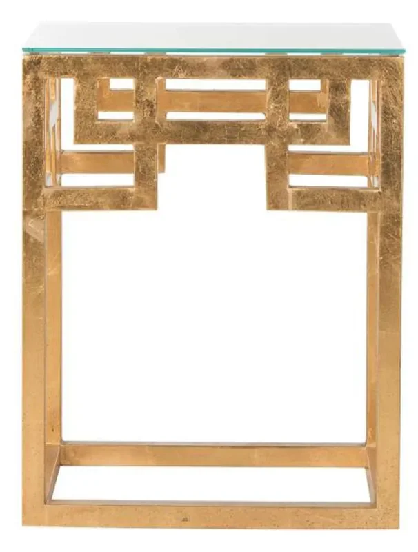 Safavieh – Byram End Table – Gold – Clear – FOX2574A