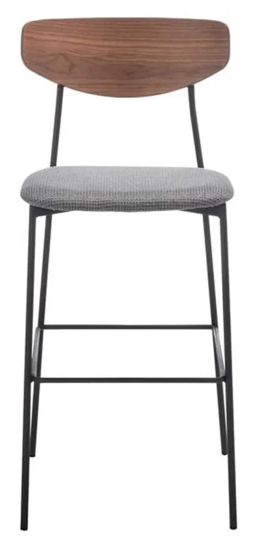 Safavieh – Ryker Barstool – Walnut – Grey – BST3008B