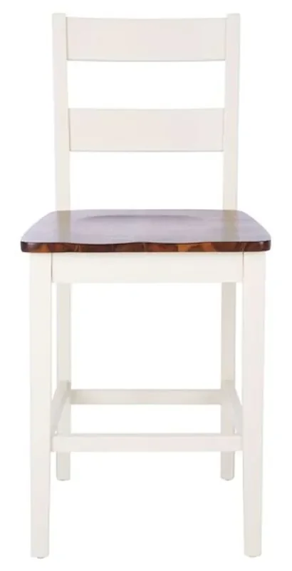 Safavieh – Yuri Counter Stool – White – Natural (Set of 2) – BST9211A-SET2