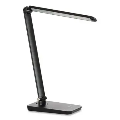 Safco® Vamp LED Wireless Charging Lamp, Multi-pivot Neck, 16.75″ High, Black