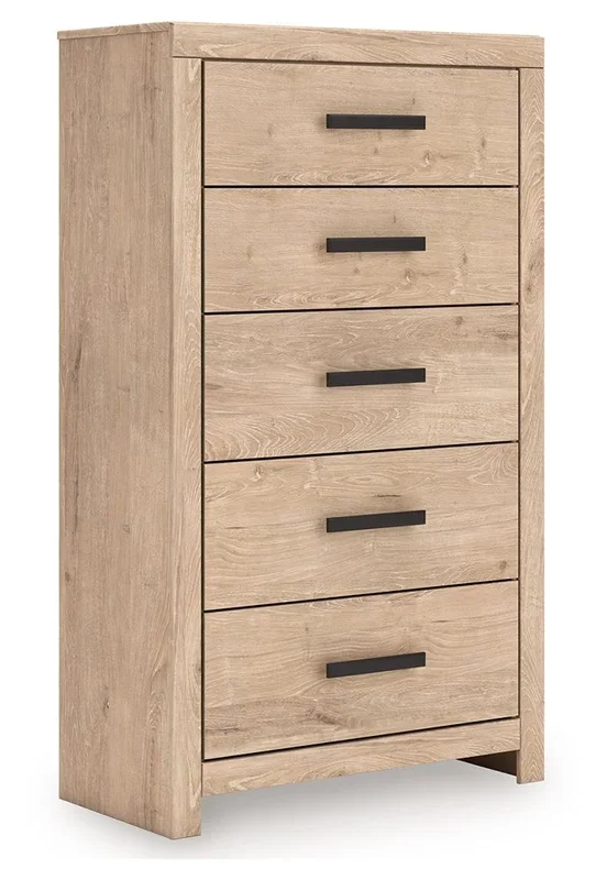 Sanginlane – Five Drawer Chest – Tan