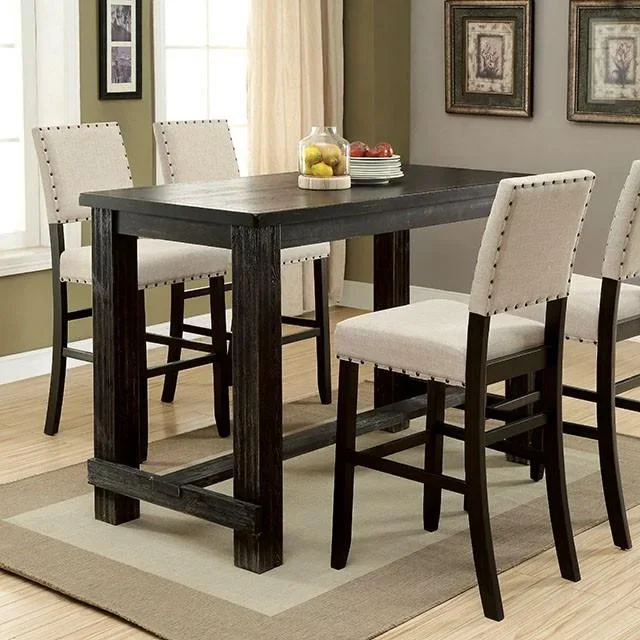 Sania II Antique Black Bar Table, Antique Black